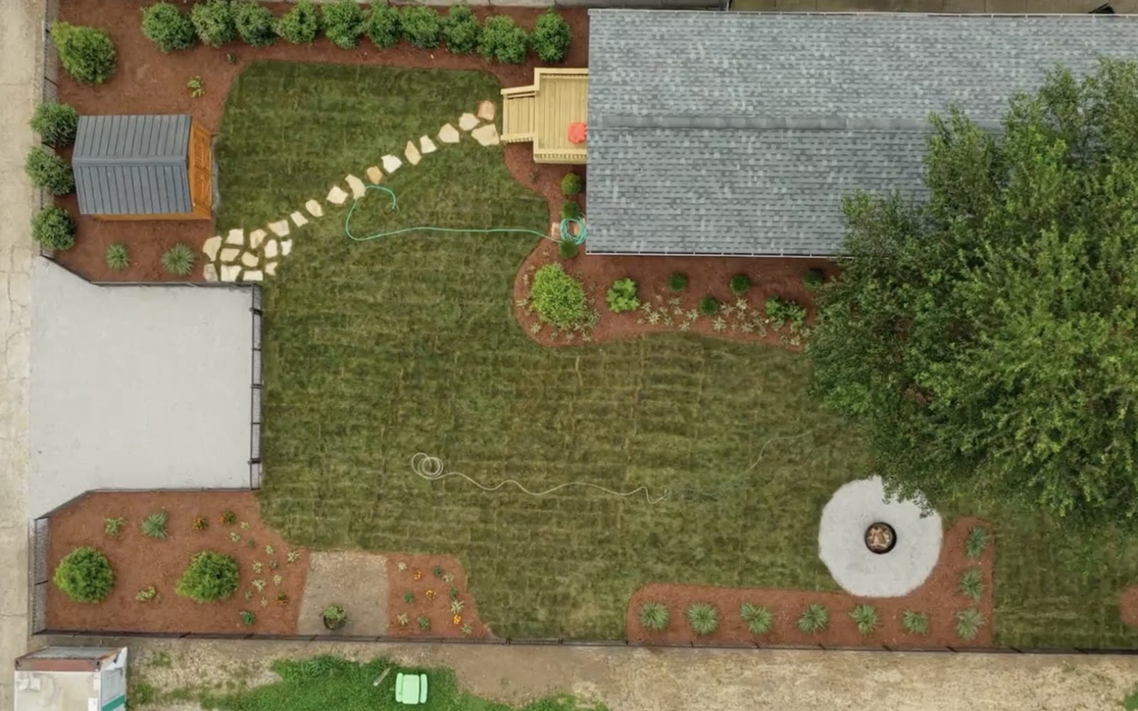 The same backyard after the Second Nature build
