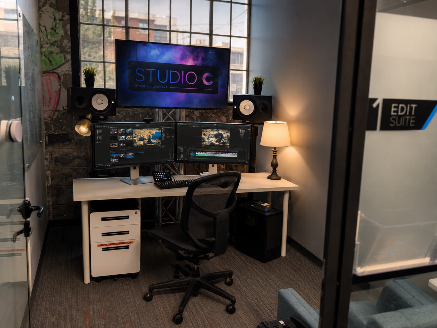An edit suite at Studio C