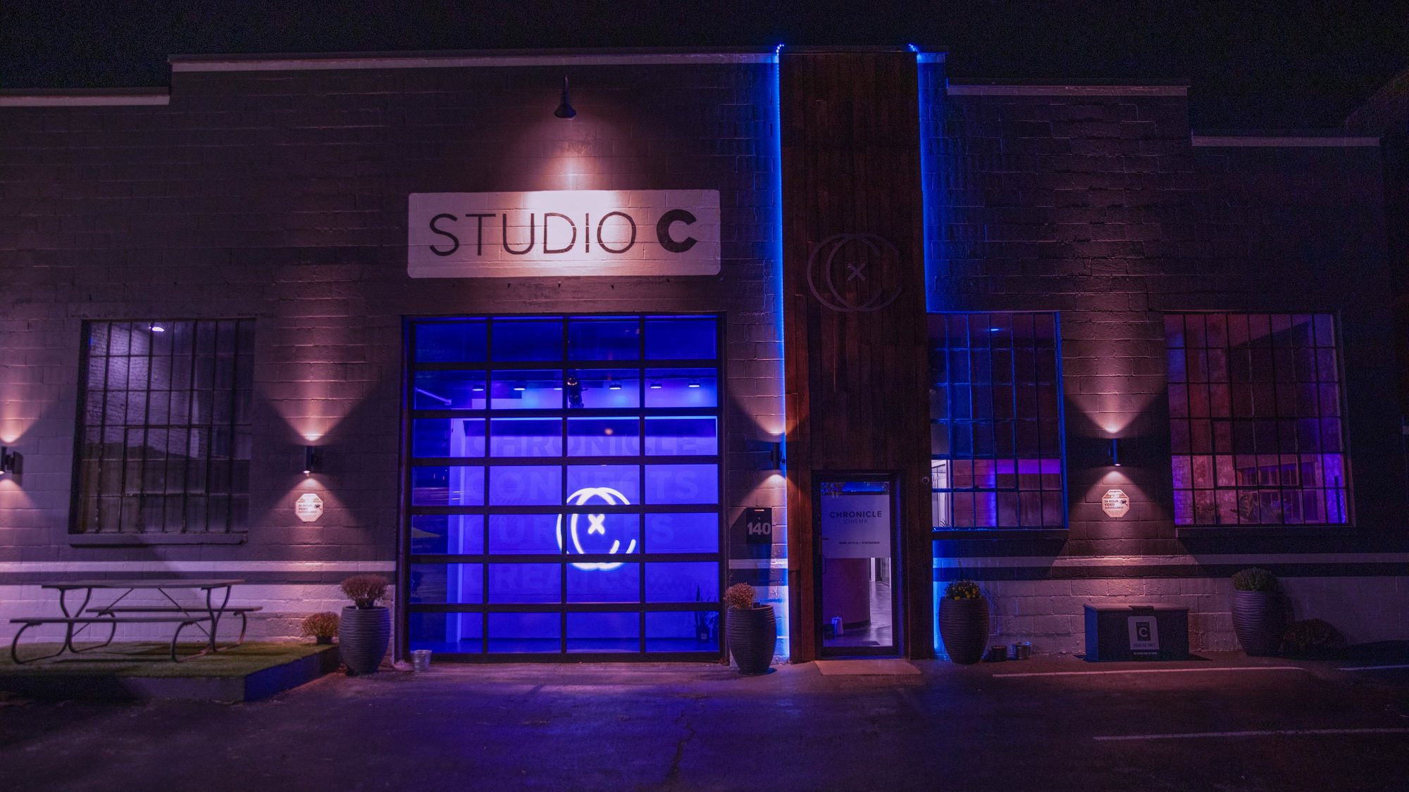 The LED wall virtual production stage at Studio C in Jeffersonville, Indiana