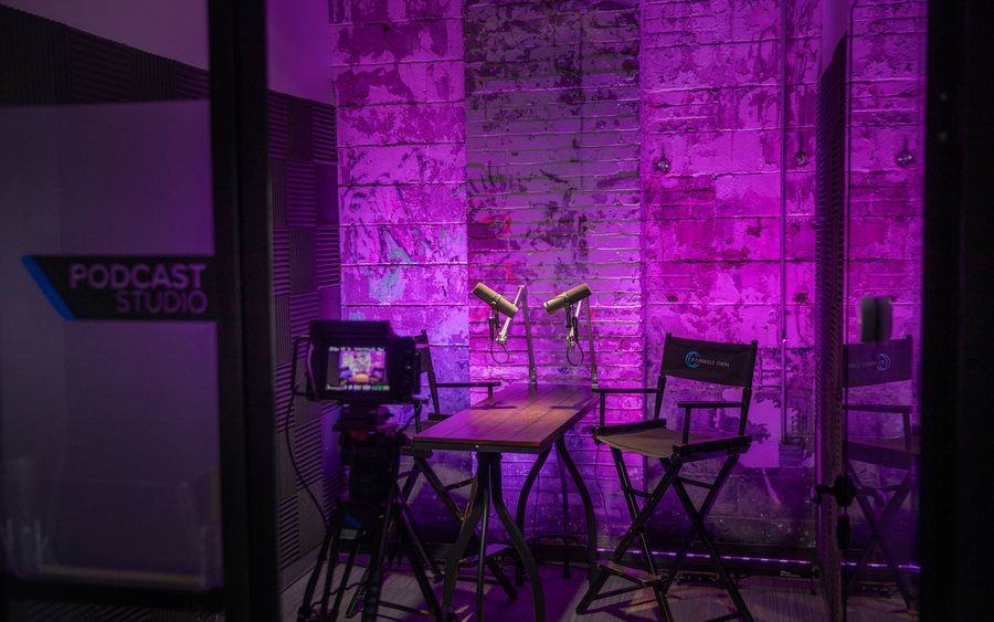 The podcast studio at Studio C