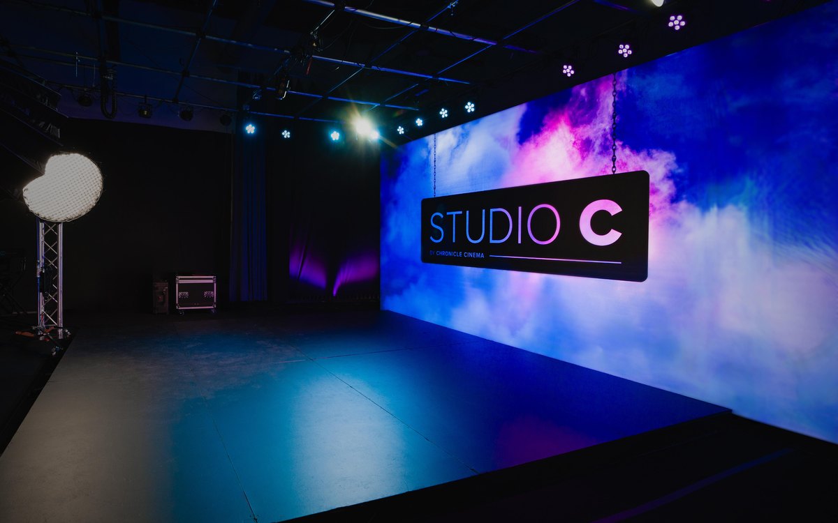 The LED wall and sound stage at Studio C