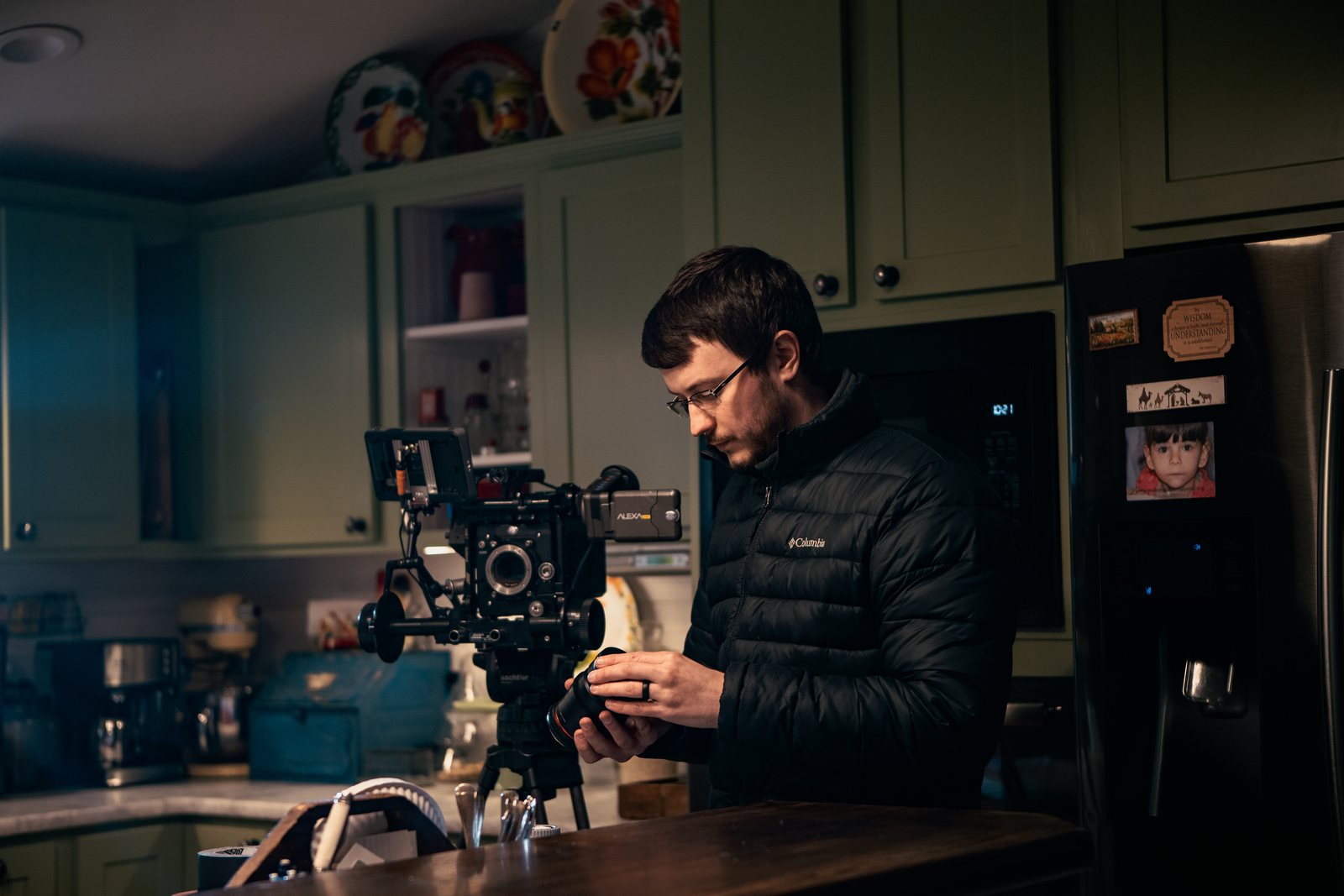 On set with Ken Lutz