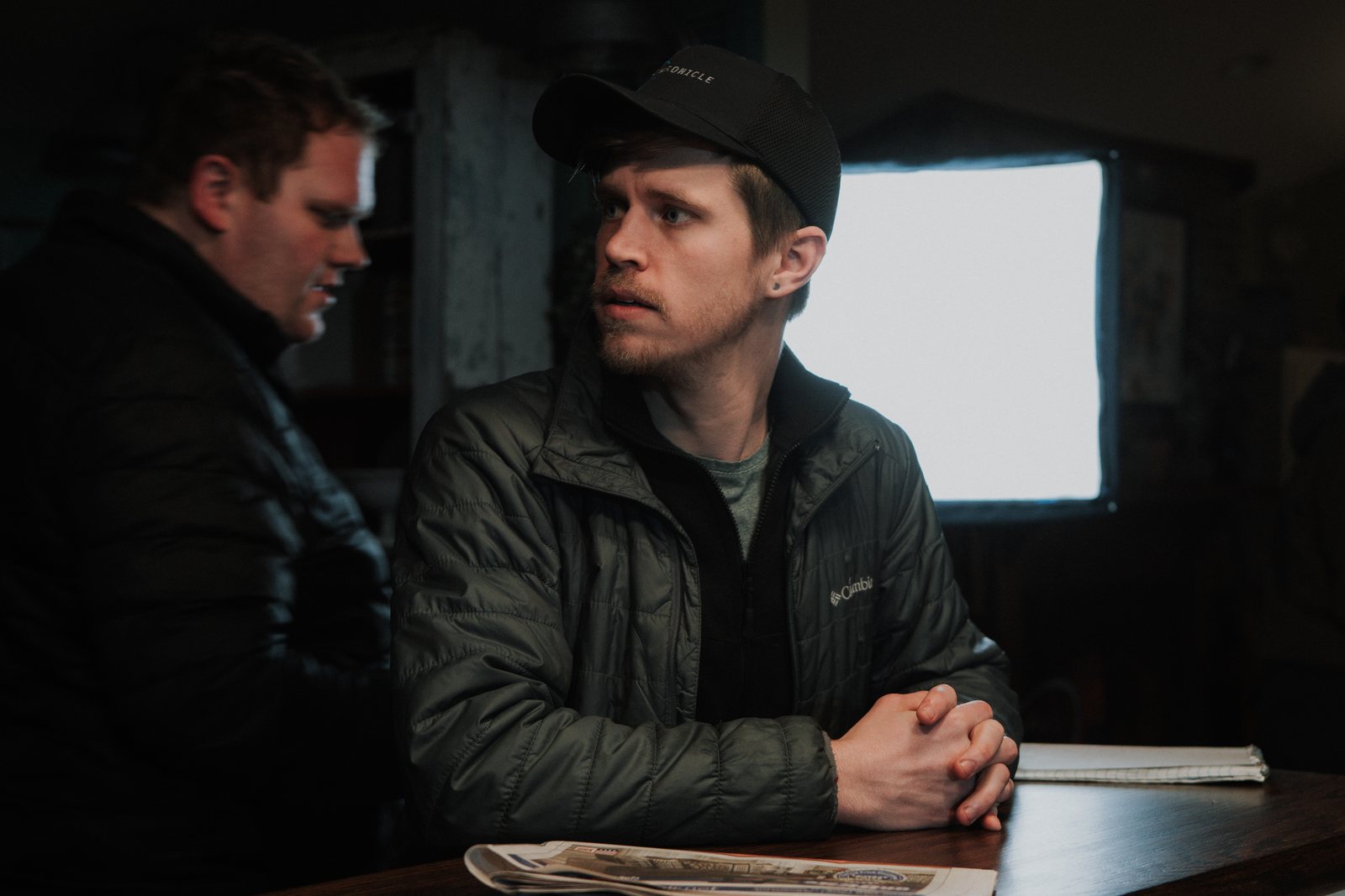 On set with Taylor Young and Zach Meiners