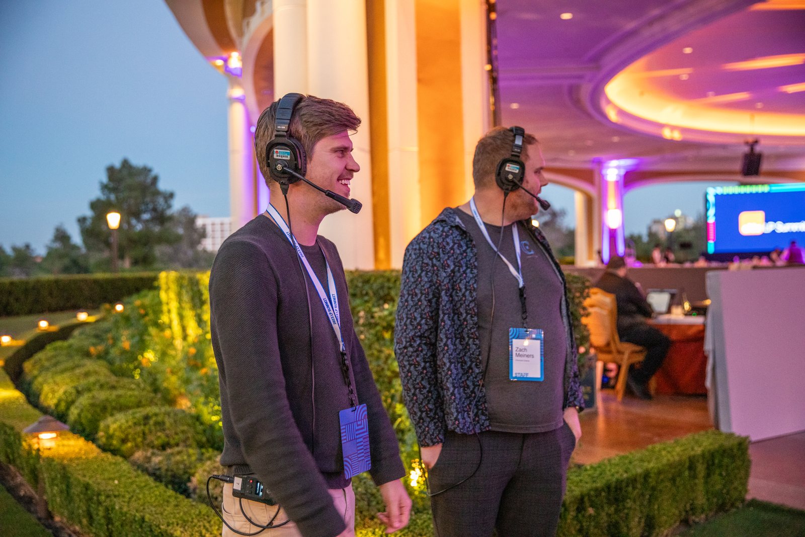 On set with Taylor Young and Zach Meiners at the Wynn Casino in Las Vegas.