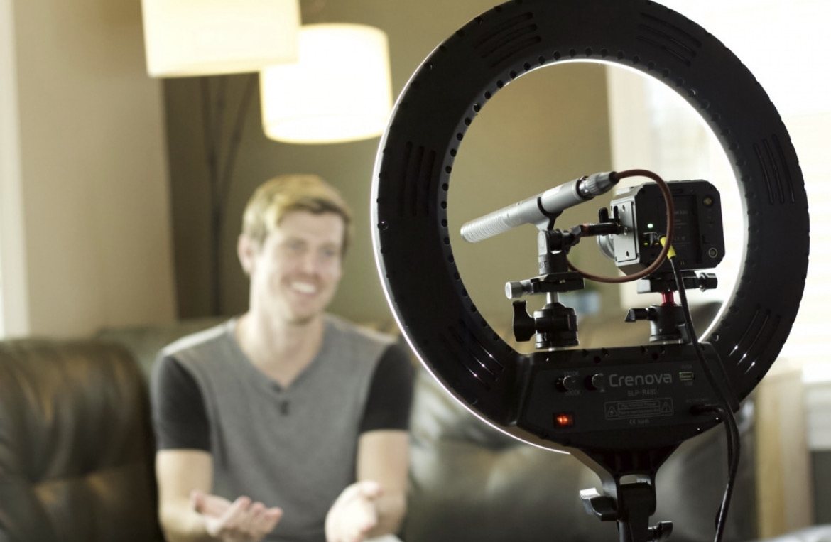 Taylor Young being filmed with the virtual camera setup at Chronicle Cinema.