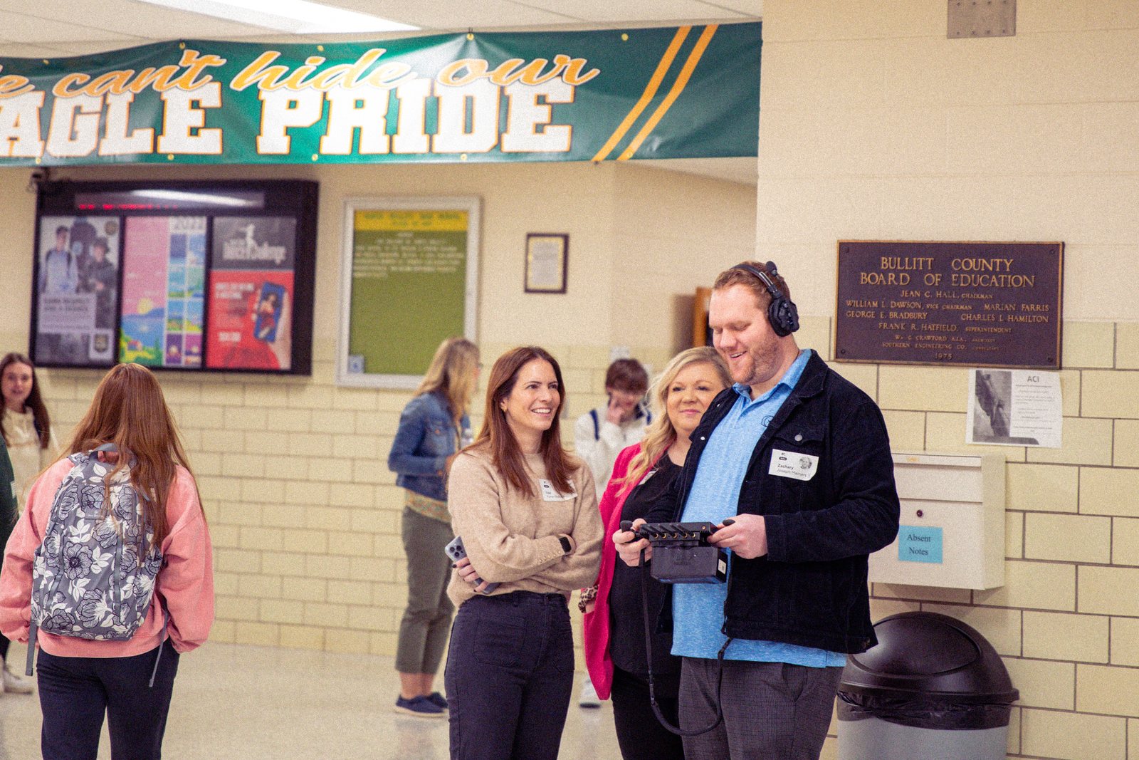 On set with Zach Meiners for Prisms VR at a Philadelphia high school.