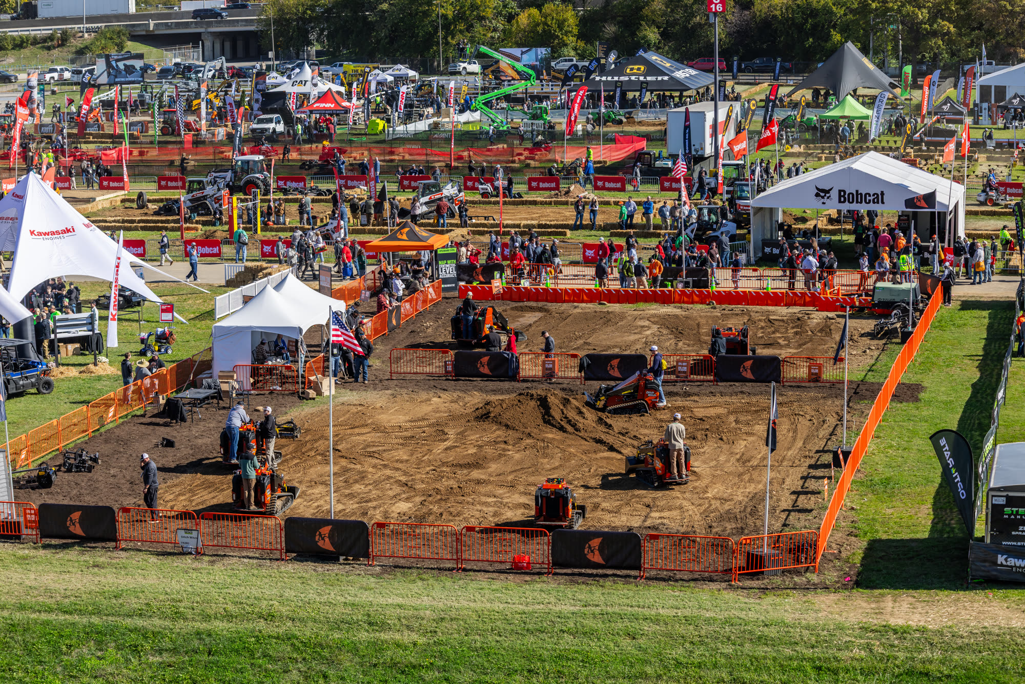 Behind the scenes at Equip Exposition demo yard in Louisville, KY.